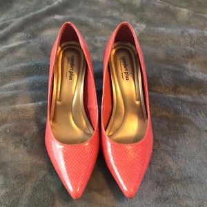 Beautiful corral snake skin heels!